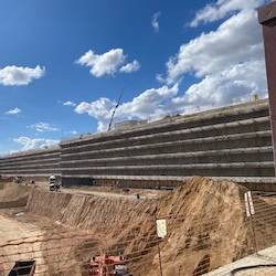 Site Photo During Shoring Construction