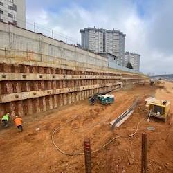Shoring Works - Prestressed Anchor Construction