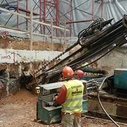 Shoring Works - Mini Pile Anchorage Applications